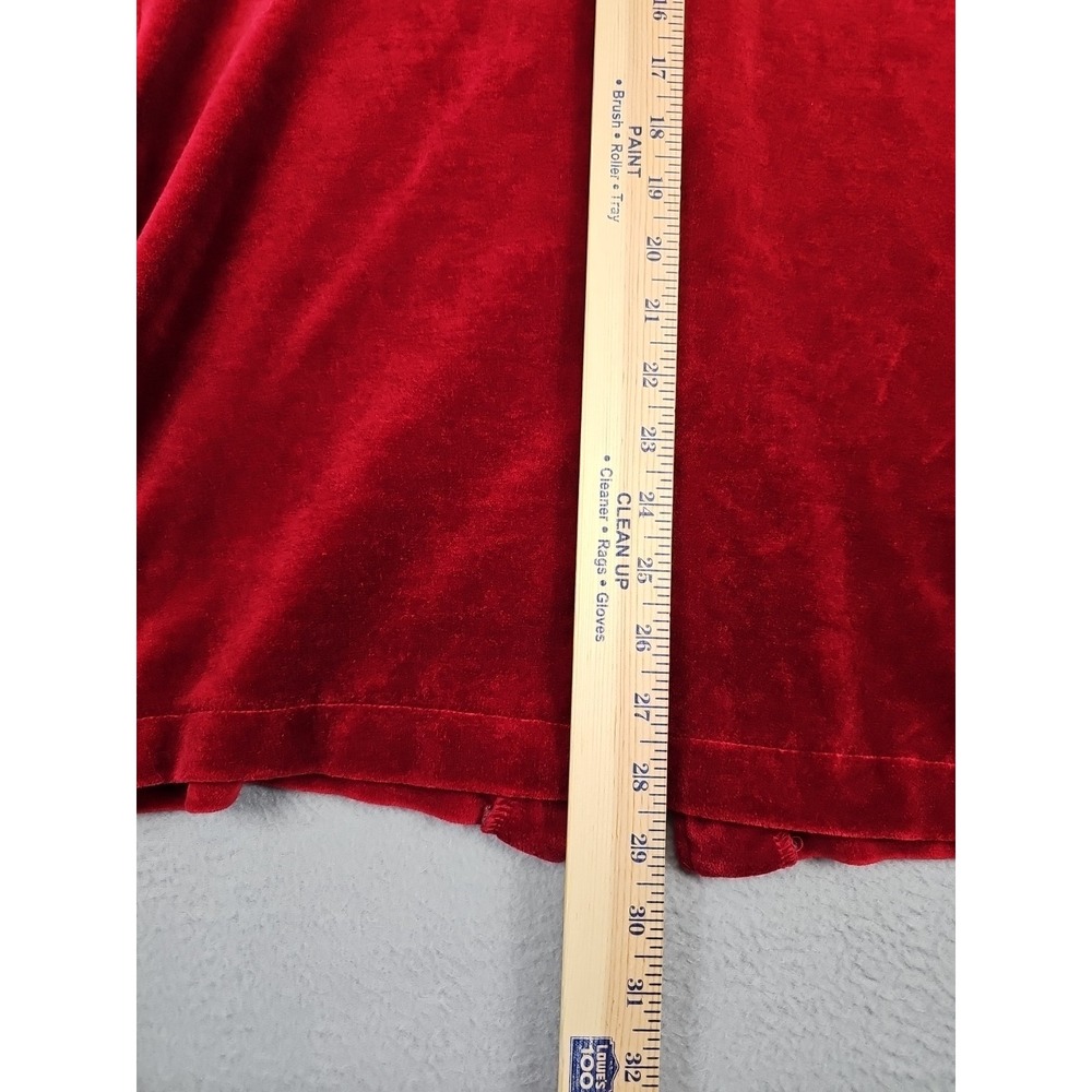 Vintage New York & Company Velvet Jacket Size Medium Red Classic Classy Y2K - Picture 8 of 9